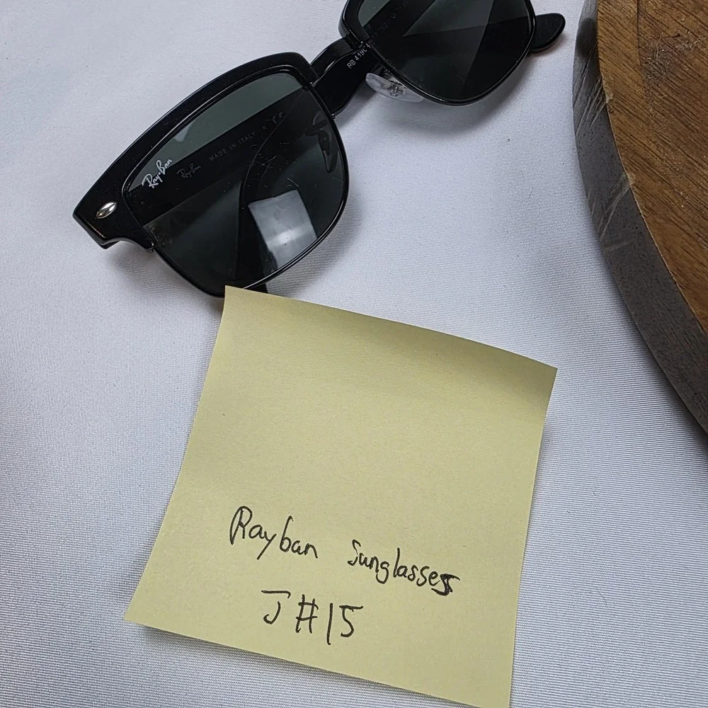 Ray-Ban RB 4190 Sunglasses Mens 52-19-145 Black Green Tinted Square Italy 877